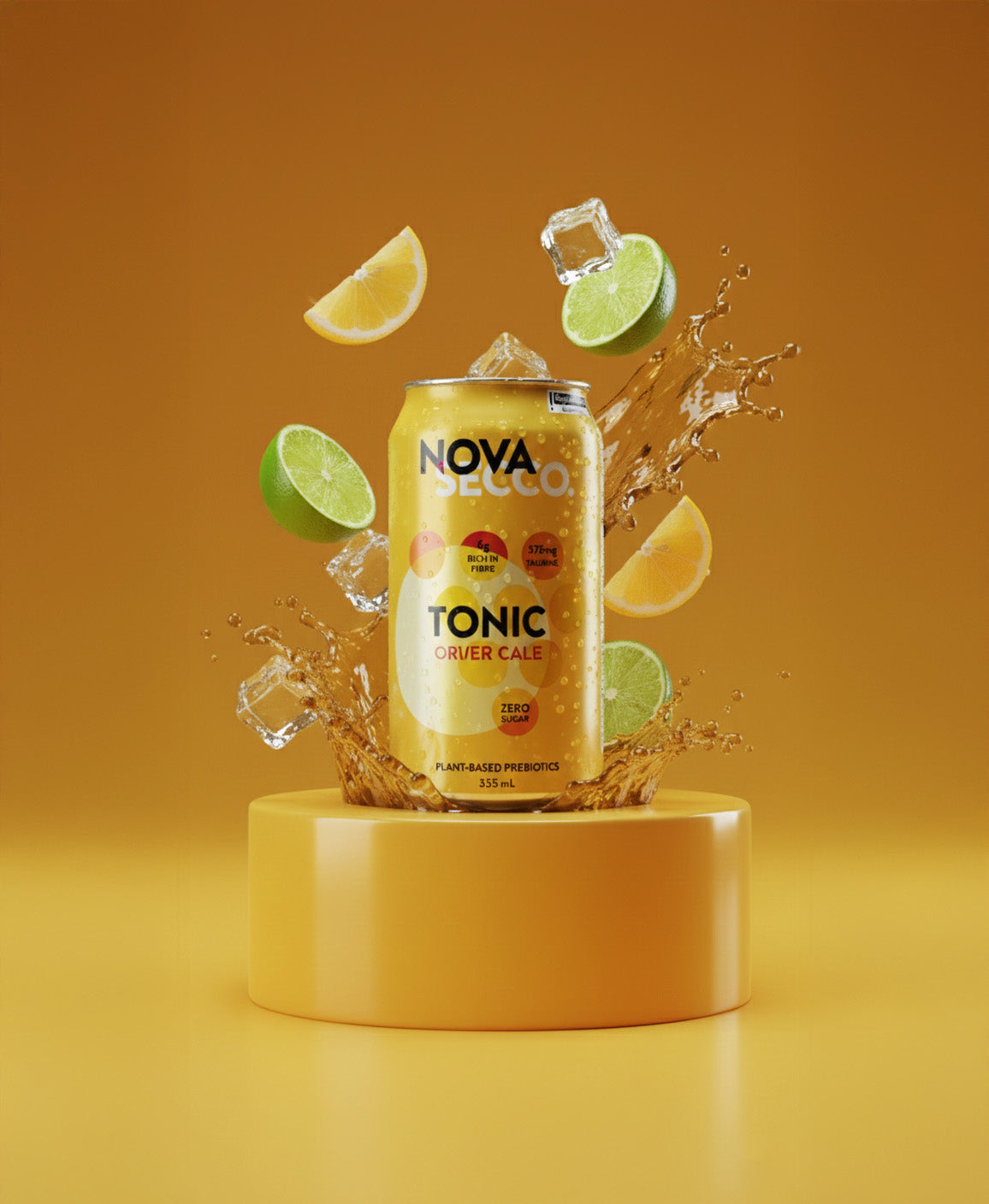 Novasecco Tonic Water can, dry prebiotic tonic soda